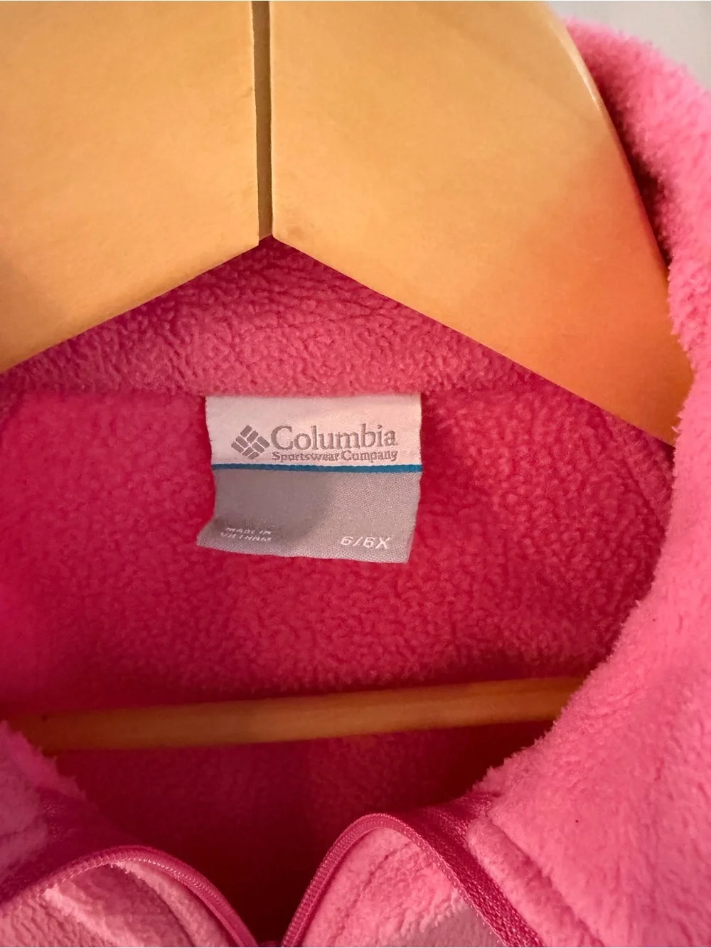 Columbia Girls Pink Full-Zip Fleece Jacket Coat Size 6/6X